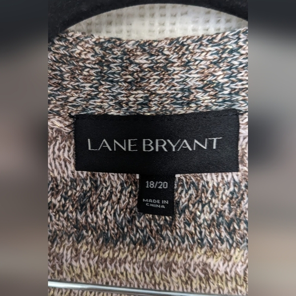 Lane Bryant Woman's Open Knit Long Sleeve Long Cardigan Sweater Beige Size 18/20 - Picture 7 of 8